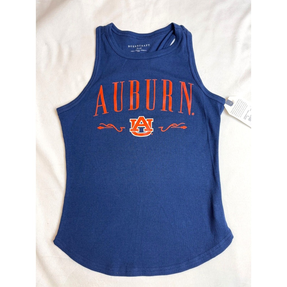 AUBURN Navy‎ Women's Adrienne Tank Top Boxercraft Sz Small